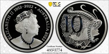2023 10C Queen Elizabeth II Memorial Silver PR70DCAM