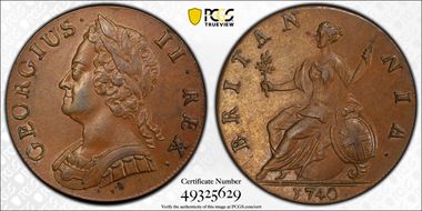 1740 1/2D S-3718 AU58BN