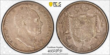 1836 1/2 Cr S-3834 AU50