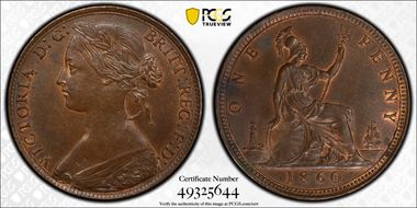 1860 1D S-3954 5/D w/o L.C. WYON 15L TB/TB MS62BN