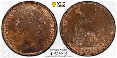 1888 1D S-3954 MS62BN