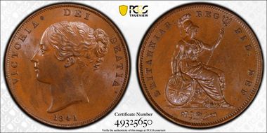 1841 1D S-3948 No Colon MS63BN