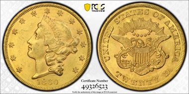 1860 $20 MS62