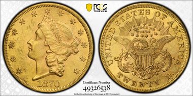 1870 $20 MS61