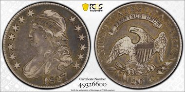 1827 50C Square Base 2 VF30