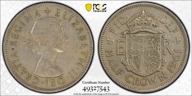 1961 1/2 Cr S-4145 AU50