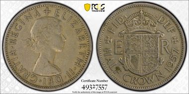 1957 1/2 Cr S-4145 XF40