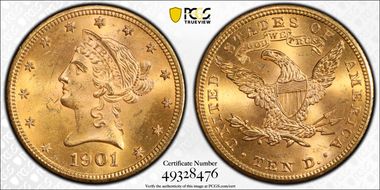 1901 $10 MS64+