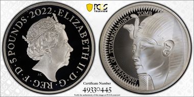 2022 £5 S-L101 Tutankhamun’s Tomb PR69DCAM