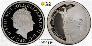 2022 £5 Tutankhamun’s Tomb Ag Pft PR69DCAM