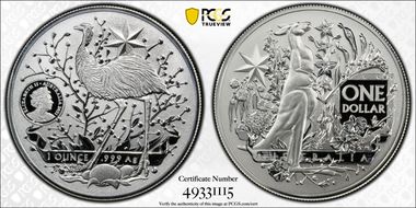 2021 $1 Australia's Coat of Arms MS70