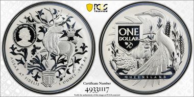 2023 $1 Queensland Ag Coat of Arms MS70