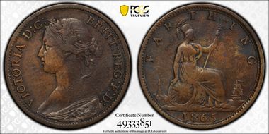 1865 1/4D S-3958 VF30BN