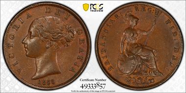 1855 1/2D S-3949 AU50BN