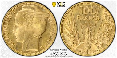 1936 100 Fr Gad-1148 F-554 MS64