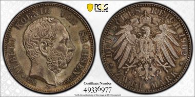 1902-E 2 Mk J-127 Albert's Death MS64