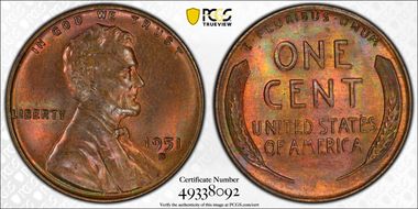 1951-D 1C MS64BN