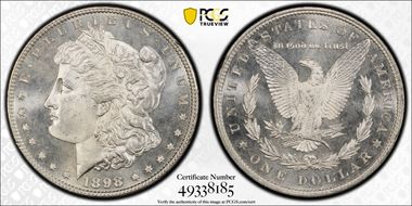 1898 $1 MS66PL