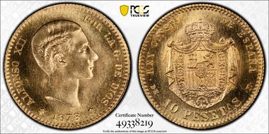 1878-DE M 10 Pta (1962) MS67