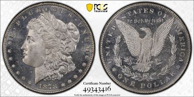 1878 7TF $1 Reverse of 1878 MS64DMPL