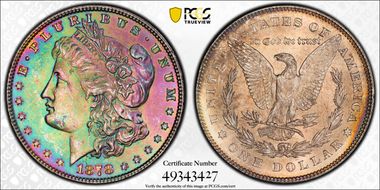 1878 7TF $1 Reverse of 1878 MS64