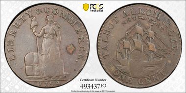 1794 Cent Talbot, Allum & Lee New York N1BN