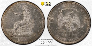 1876-S T$1 AU58
