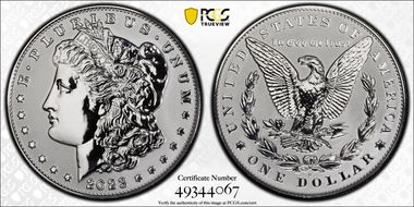 2023-S $1 Morgan Dollar Rev PR Two-Coin Reverse Proof Set PR69