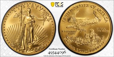 2006-W $50 Burnished Gold Eagle SP70