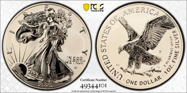 2021-S $1 Silver Eagle Rev PR - Type 2 Designer Edition - First Strike PR69