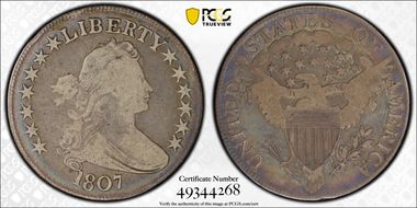 1807 50C Draped Bust VG8