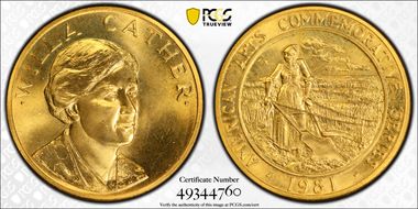 1981 AV Medal Willa Cather MS66