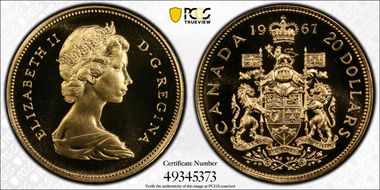 1967 $20 Centennial PR69CAM