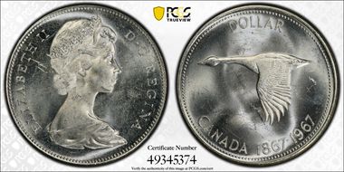 1967 S$1 MS63