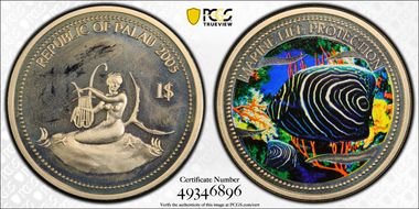 2005 $1 Butterfly Fish PR68DCAM