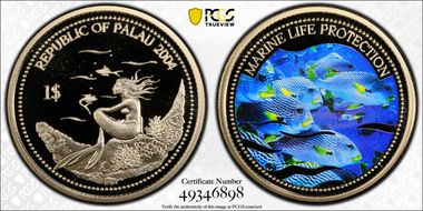 2004 $1 KM-70 Blue Fish PR70DCAM