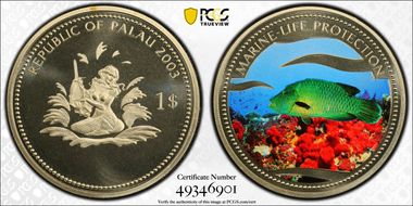 2003 $1 KM-69 Napoleon Fish PR67DCAM