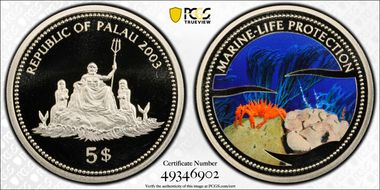 2003 $5 KM-333 Crab PR70DCAM