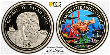 2002 $5 KM-79 Lion Fish PR70DCAM