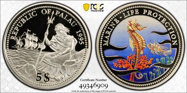 1995 $5 KM-12 Sea Horse PR69DCAM