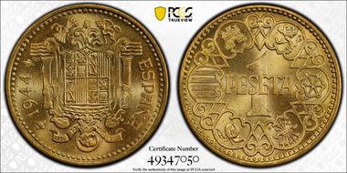 1944 Peseta MS67