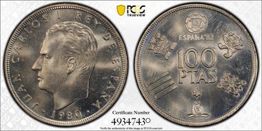 1980 100 P World Cup, (80) MS66