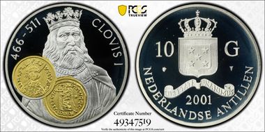 2001 10 G Clovis I - Selective Gilt PR69DCAM