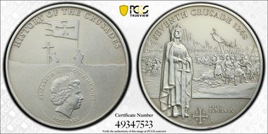 2015 $5 Seventh Crusade Antique Finish SP69