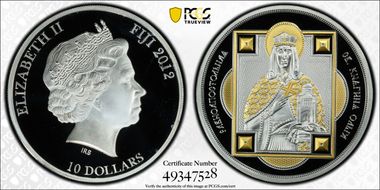 2012 $10 Saint Olga Selective Gilt PR69DCAM