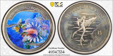 2005 $1 KM-141 Lion Fish PR68CAM