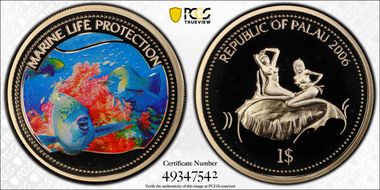 2006 $1 KM-126 Parrot Fish PR69DCAM