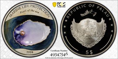 2008 $5 KM-137 Pearl of the Sea PR68DCAM