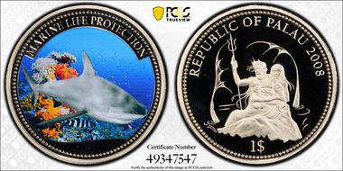 2008 $1 KM-449 Shark PR69DCAM