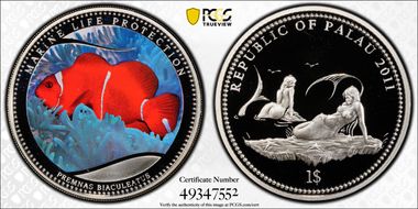 2011 $1 KM-406 Anemone PR69DCAM